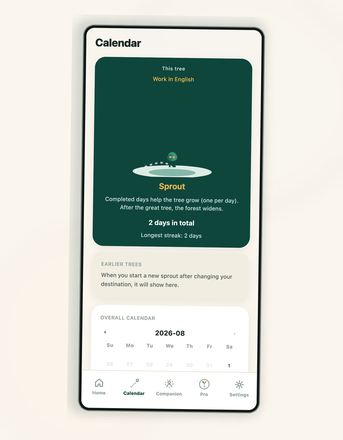 Habit calendar